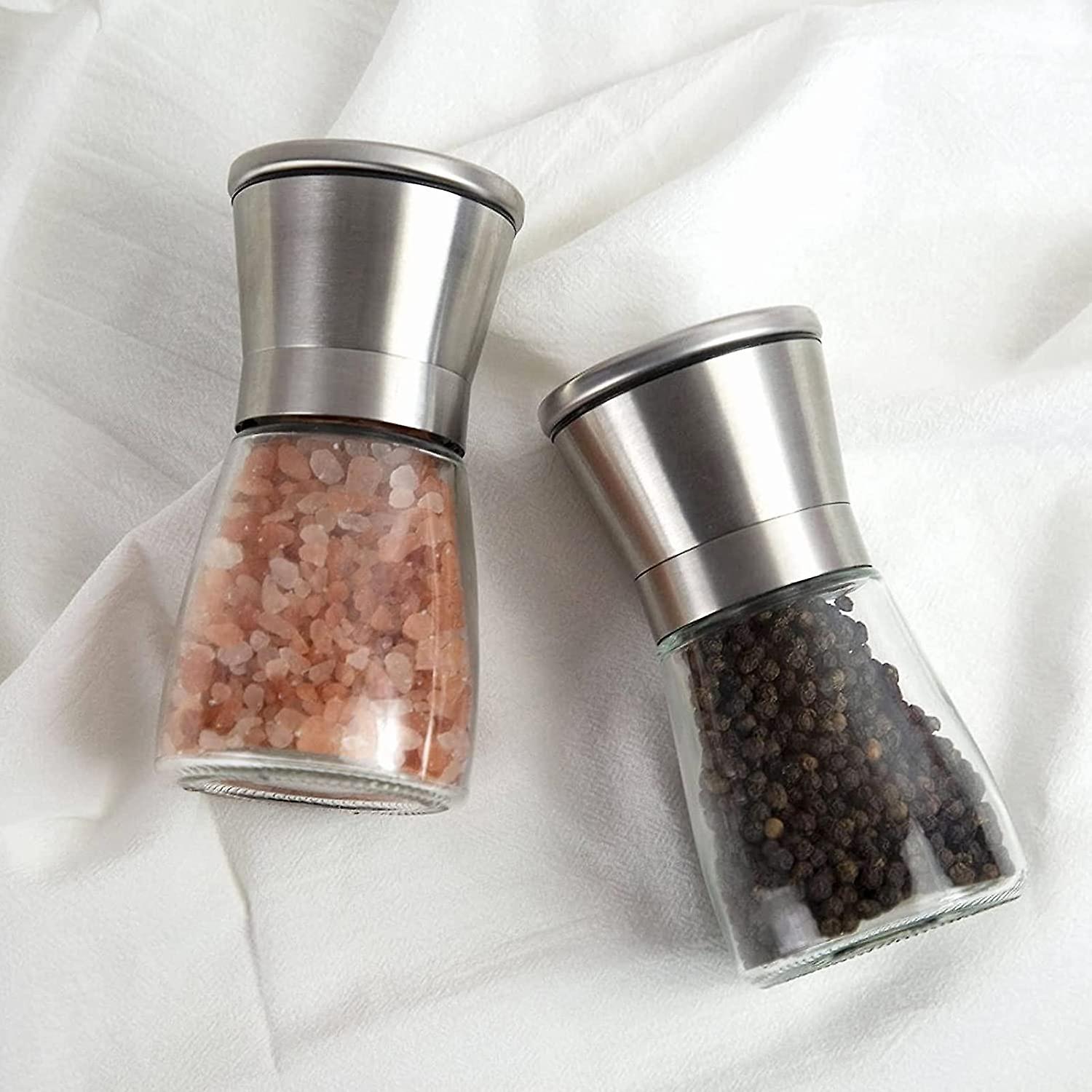 Moulin à Sel Et à Poivre En Acier Inoxydable, Lot De 2 Avec Broyeur En Ceramique Reglable En Continu Elegant Moulin A Epices Avec Coffret Cadeau De Haute Qualite Moulin à Sel Et à Poivre En Acier Inoxydable, Lot De 2 Avec Broyeur En Ceramique Reglable En Continu Elegant Moulin A Epices Avec Coffret Cadeau De Haute Qualite