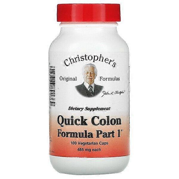 Christopher's Original Formulas, Quick Colon Formula, Part 1, 485 mg, 100 Vegetarian Caps