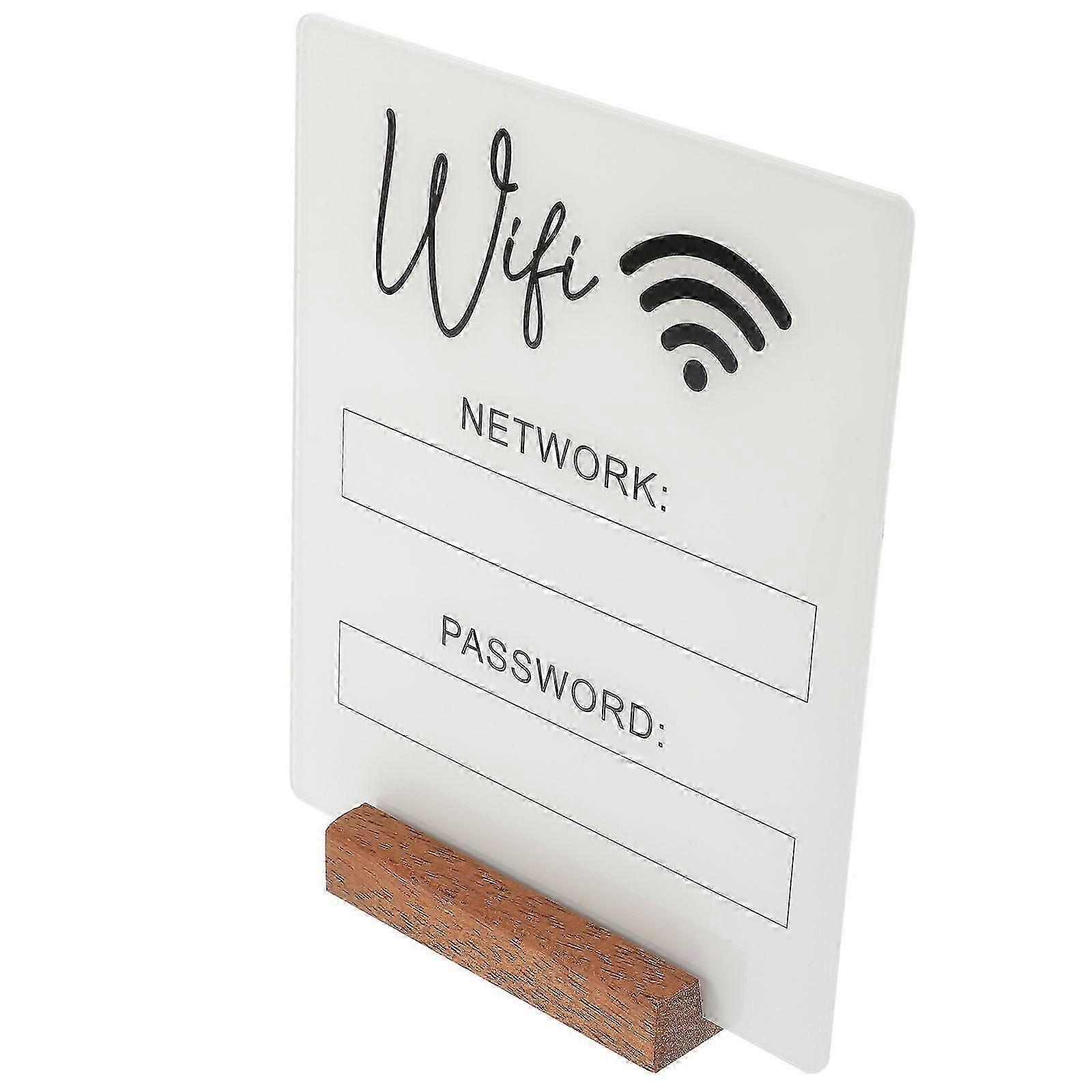 Acrylic Wireless Sign, for Easy Guest Connectivity