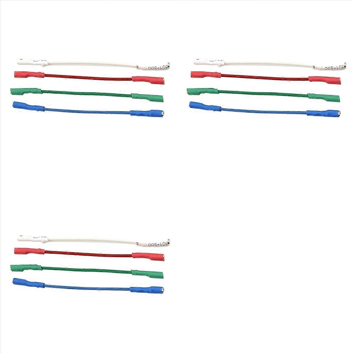 Turntable Phonograph Lead Headshell Stereo Record Player Headshell Wires 12Pcs for Record Player Rep