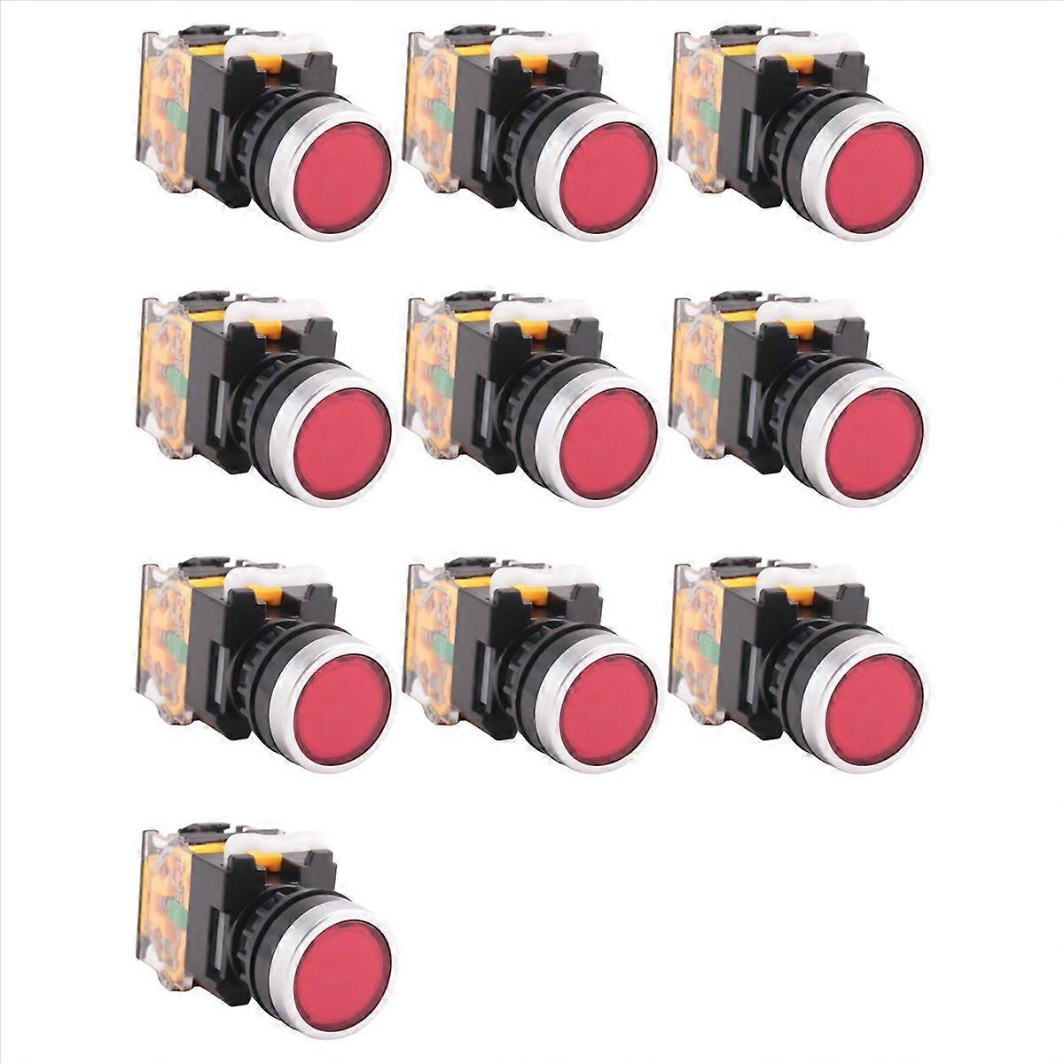 10X LA38-11/203 Push Button Momentary Heavy Duty Switch Red