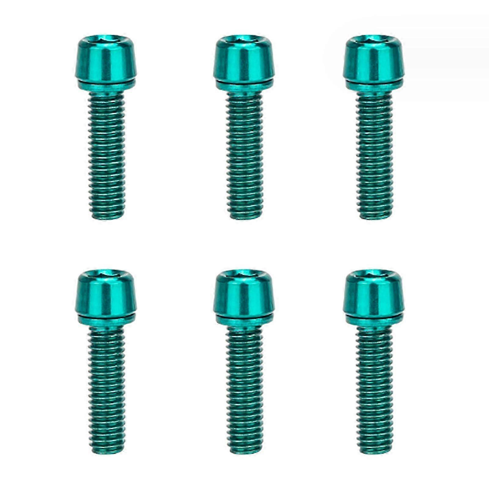 Polkupyörän ohjausvarren ruuvit, 6 kpl kartiopäätä aluslevyillä