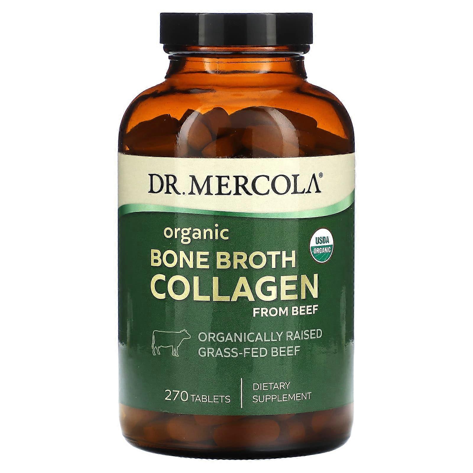 Dr. Mercola, Organic Bone Broth Collagen from Beef, 270 Tablets