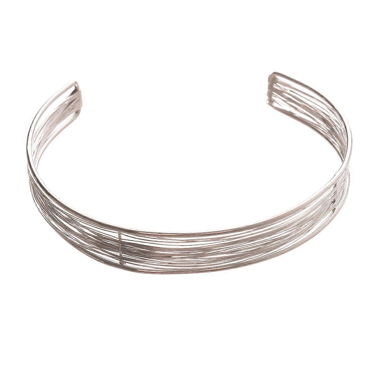 Necklace, Multi-layer Geometric Round Collar Minimalist Unique Elegant, Iron Electroplated