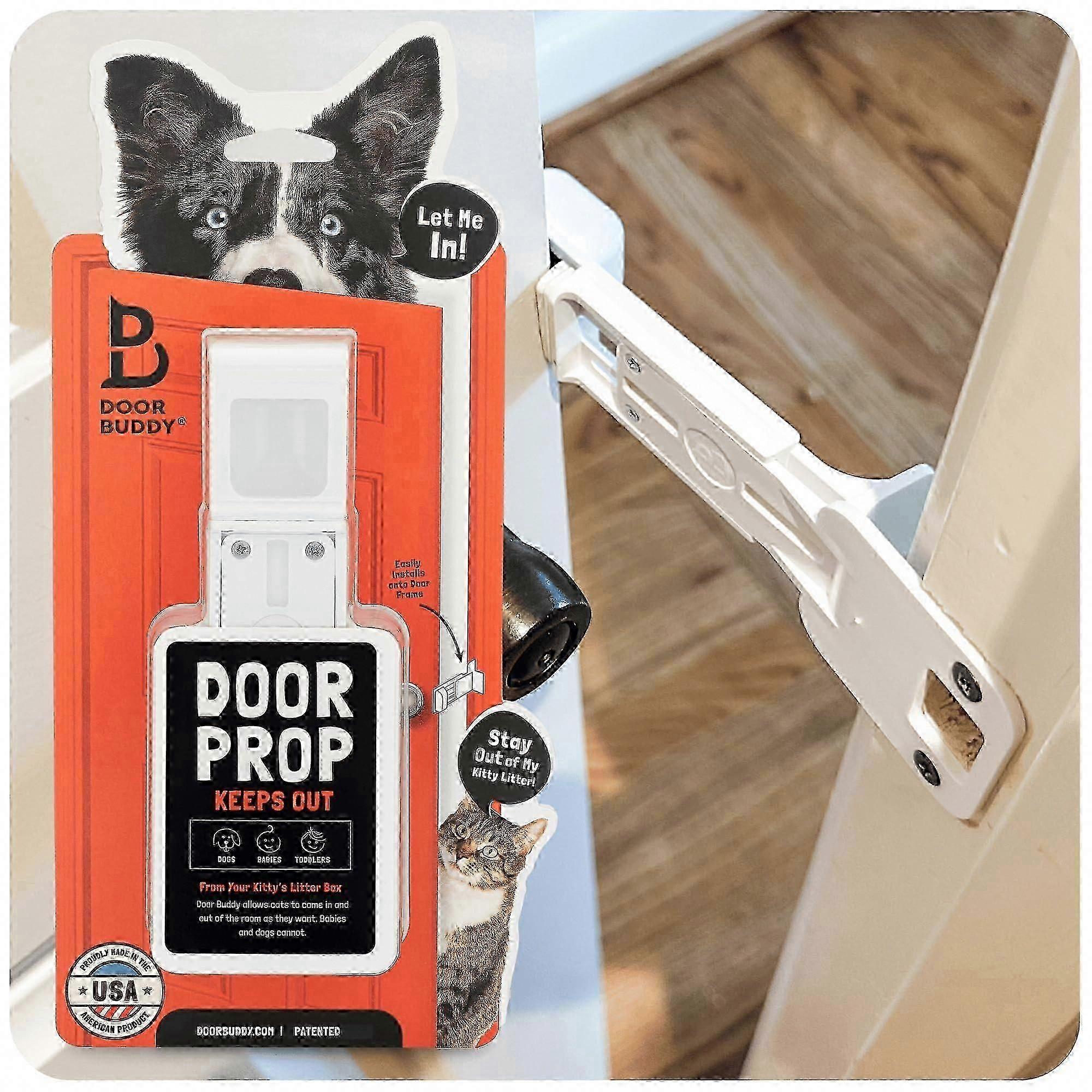 Cat Door Stop Holder - Easy Interior Door Prop for Pets to Keep Open