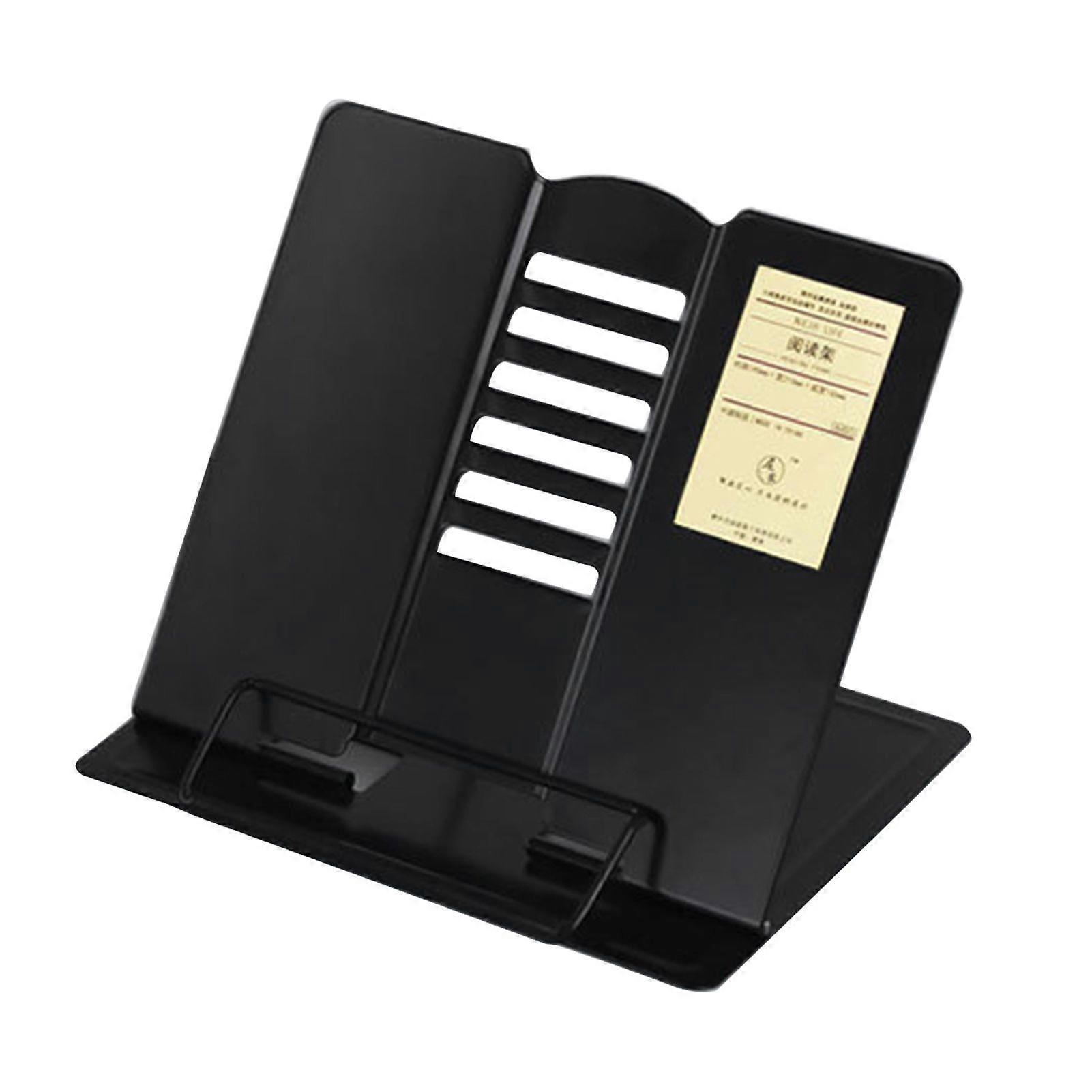 Metal Book Stand Desk Hands Free Reading Rest Book Stand Adjustable Cookbook Documents Holder for Recipes Music Book