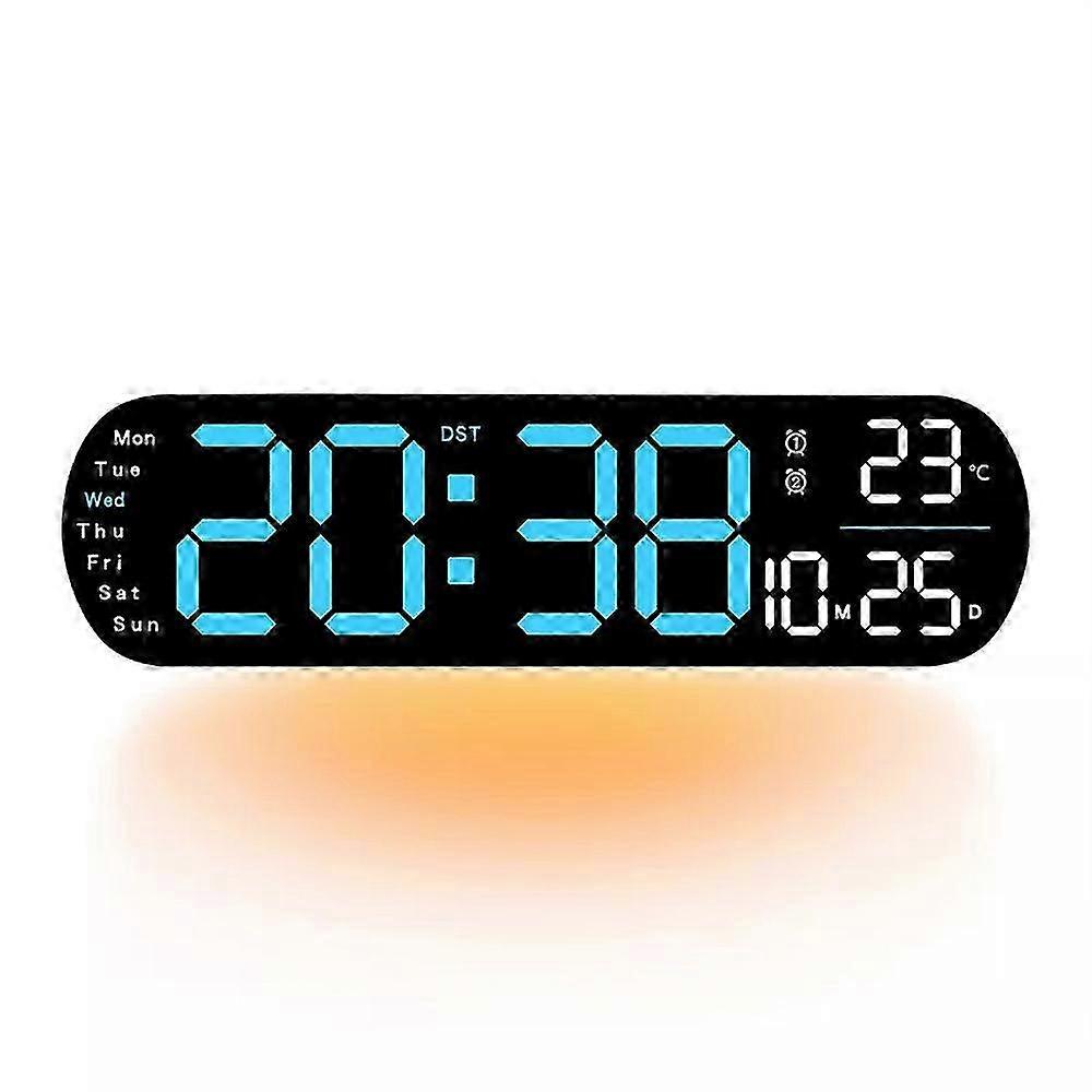 Sakerplus Multi Functional LED Display Clock, Digital Wall Clock