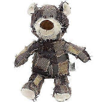 Indestructible Robust Bear Dog Toy, for Aggressive Chewers with Squeaky Sound, Corduroy Cotton Rope