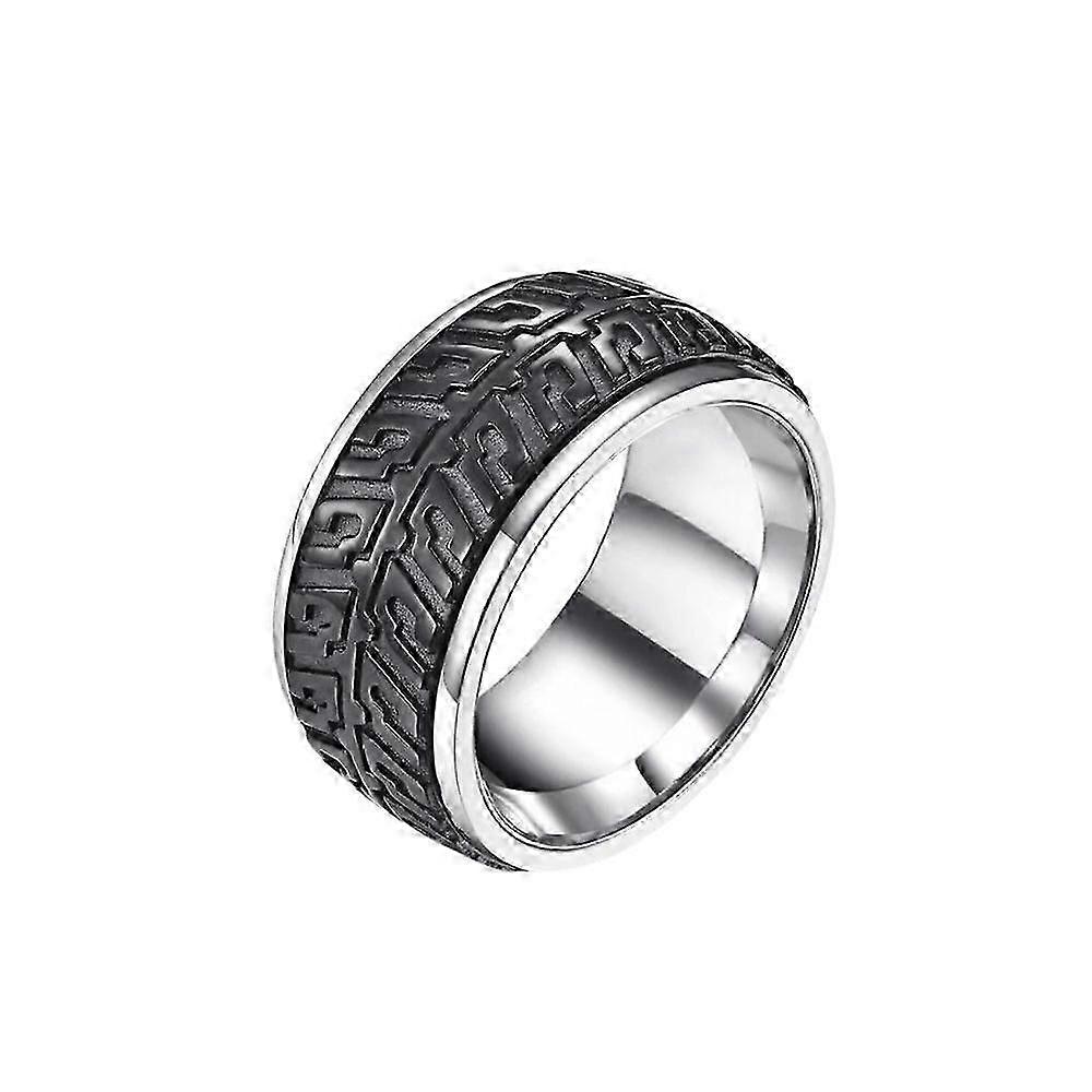 For Racing lover- Metal Tire Ring, with Tire Tread Pattern