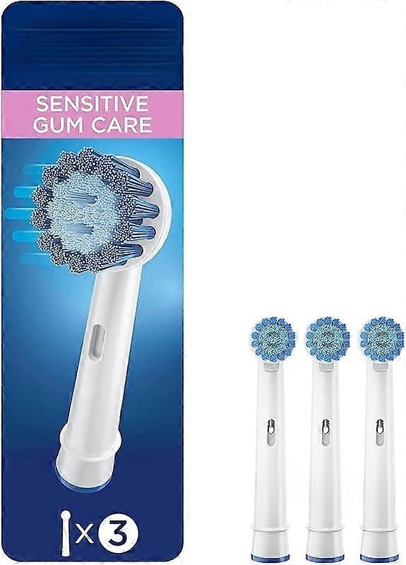 Sensitive Gum Care Electric Toothbrush Replacement Brush Heads Refill, 3 Count