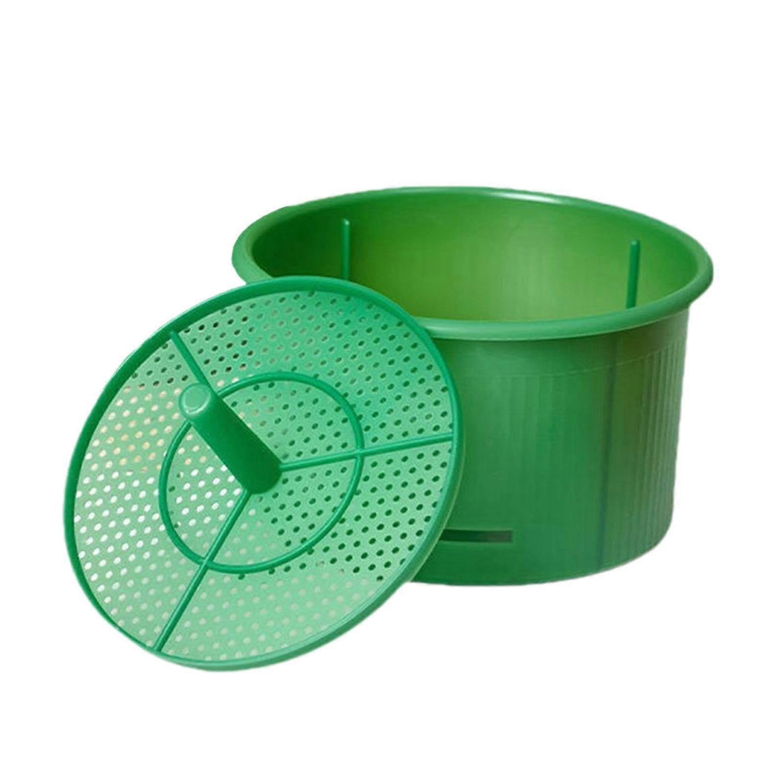 Beans Sprouts Pot Planting Container Indoor Sprouting Container Plastic Window Sill Planter Drainage Hole