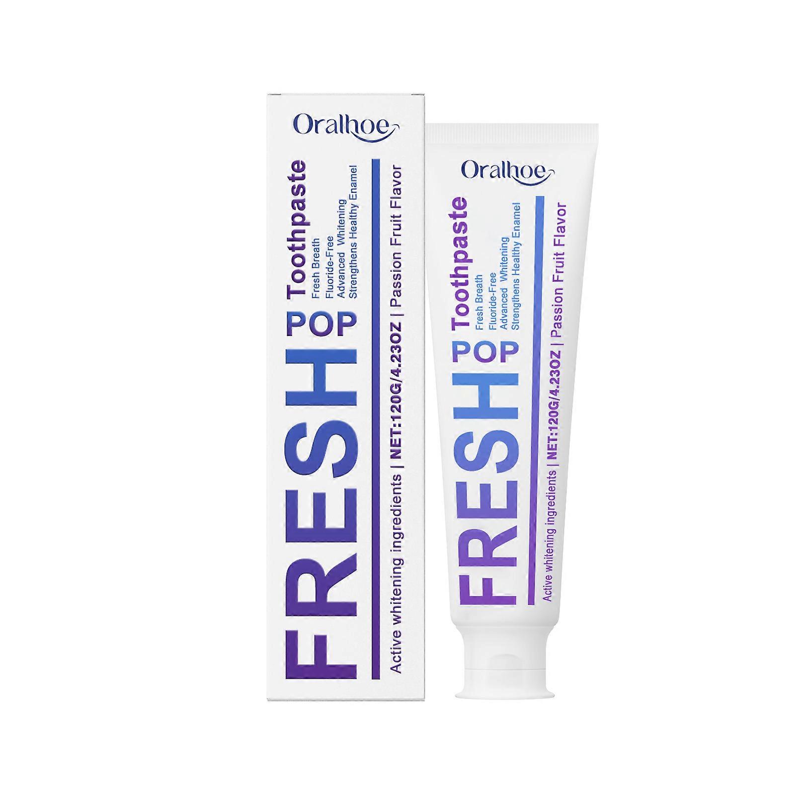 Oralhoe Purple Cleaning Toothpaste, A Toothpaste For Refreshing Teeth And Cleaning Stains And Tartar