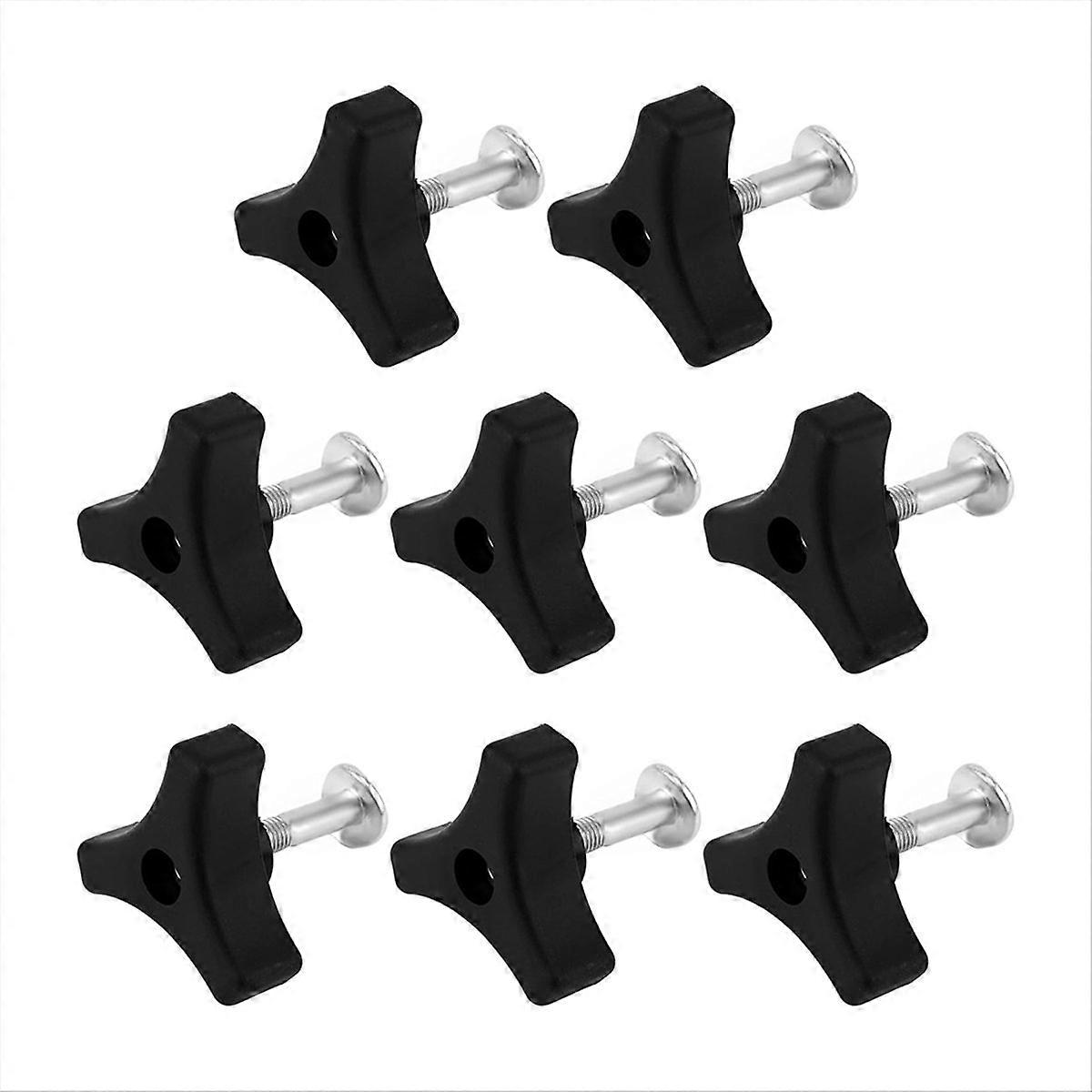 8 Sets Lawn Mower Handle Bolts, Triangle Handle Knob Nut Screw Bolt