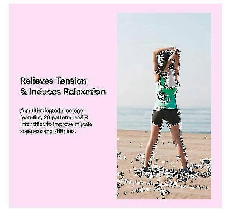 充電式パーソナルマッサージャー - 静かな耐水性 - 20モード8速、ブラック