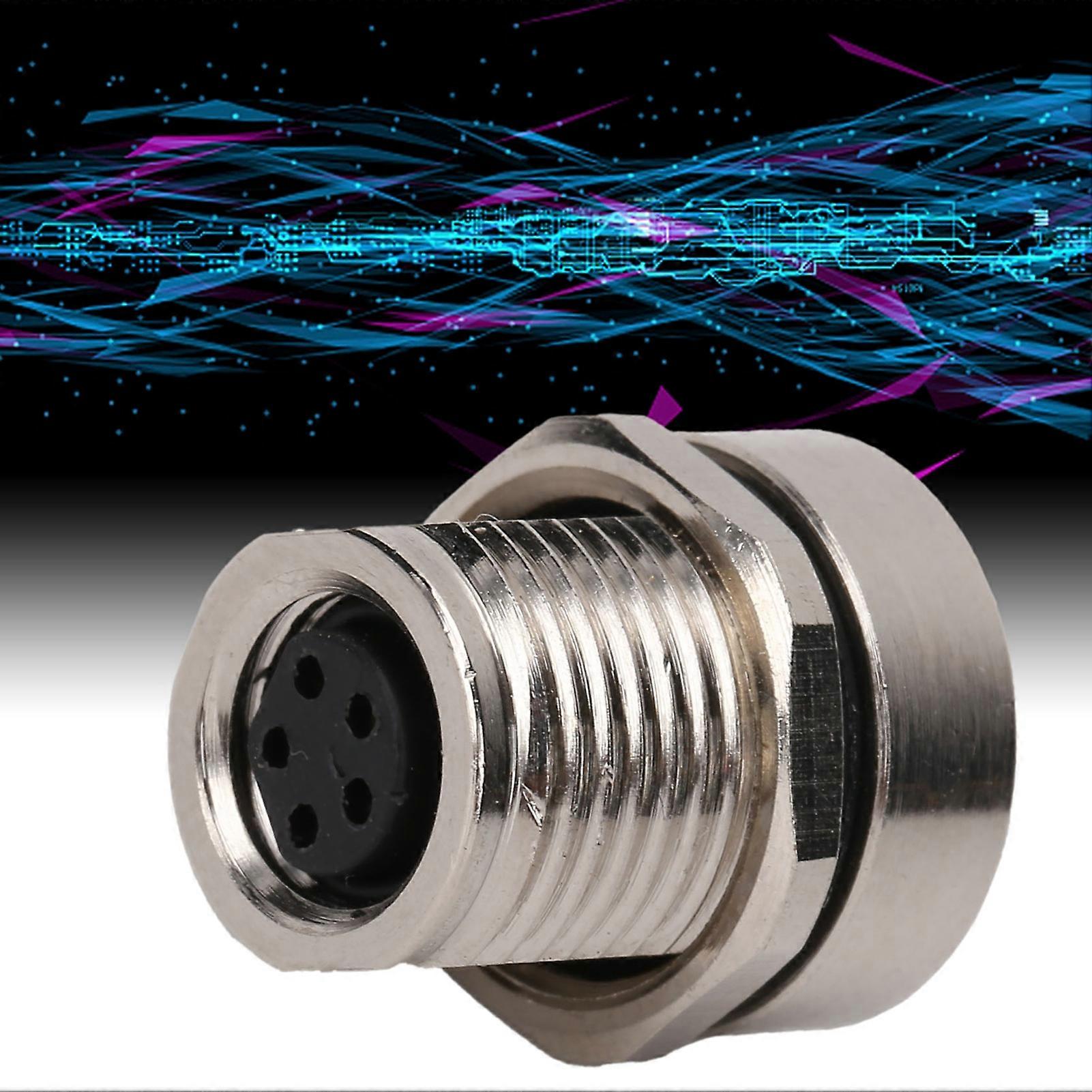 M8FS5 Panel Mounted Socket M8 IP67 Waterproof Connector 5pin Plug Adapter Connector