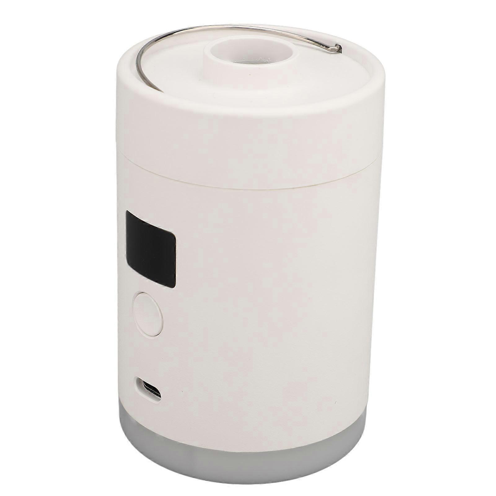 Inflatables Portable Pump Mini Rechargeable Electric Inflator with LED Display Screen Light for Mattress White 