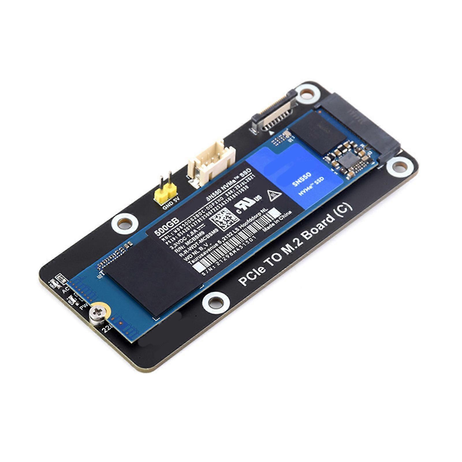 PCIe to M.2 NVMe SSD Adapters Board 2230 2242 2260 2280 SSD Hard Drive Converter for RPI 5 Development Drive Board Multicolor
