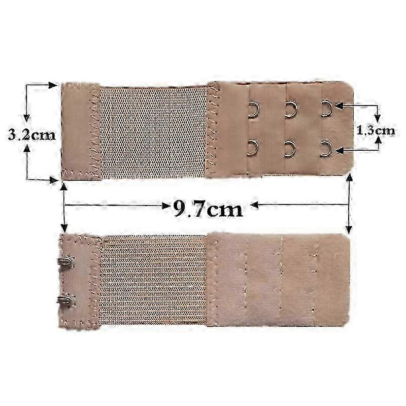 Bra strap extenders for women with 3 rows 2 hooks adjustable length