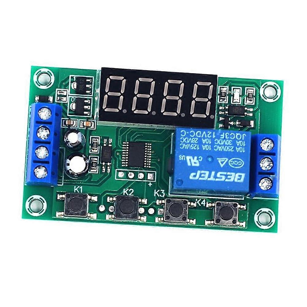 jixopn LED Delay Relay Module Adjustable Relay Module for Motor Light Strip (12V)