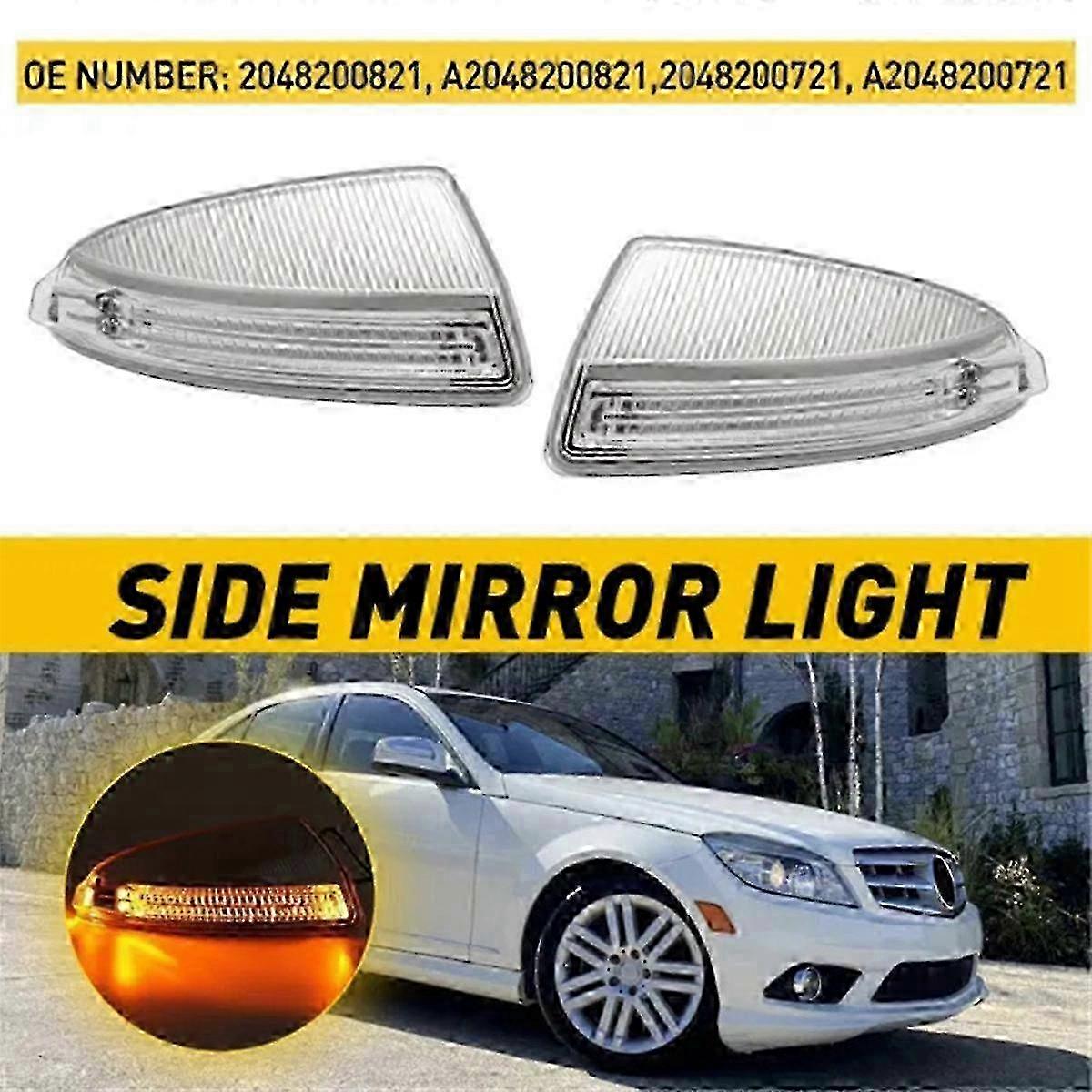 Improved Door LED Light Lamps for W204 & W164 Models, Side Door Wing Mirror Turn Signal Lights for ML Class ML300