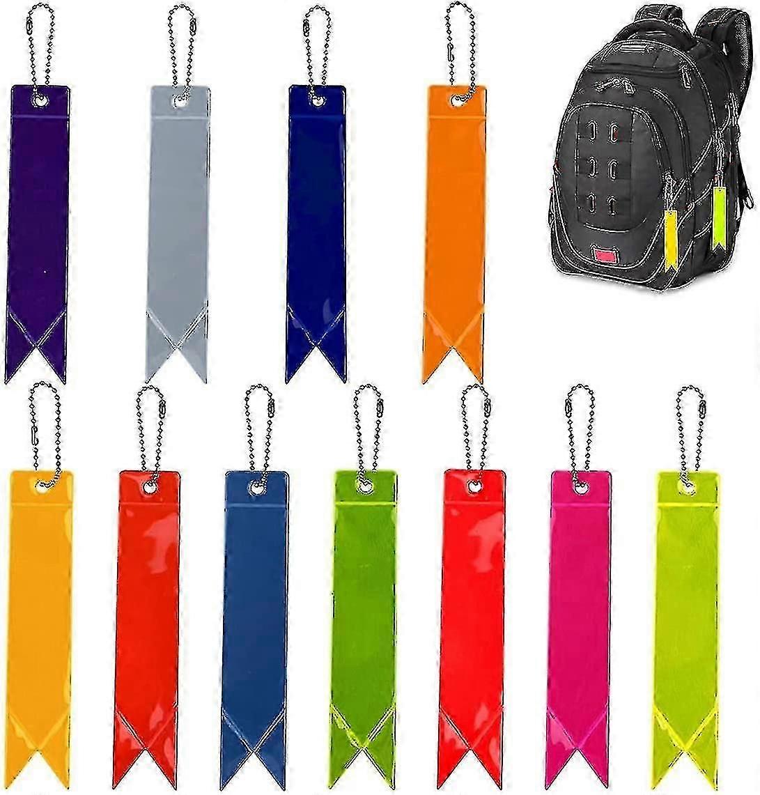 תליון רפלקטיבי,תליון רפלקטור בטיחותי של 11pcs,תליון רפלקטור רפלקטור לילדים, מחזיר אור בטיחות סטרימר, עבור בגדי תיק בית הספר תרמיל רכיבה על אופניים ריצה