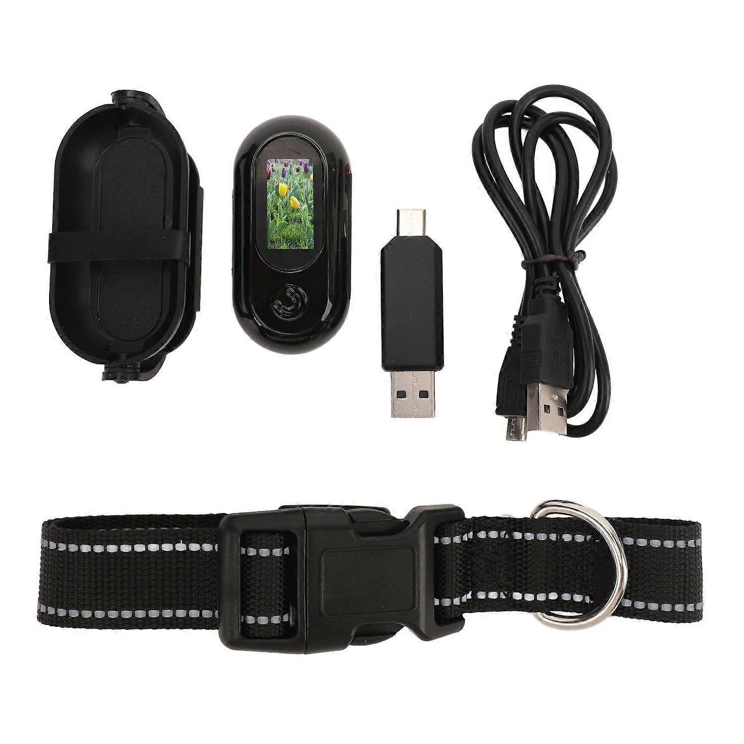 Pet Collar Camera 1080P Back Clip Adjustable Angle View Wifi Wireless Dog Tracker Collar Action Came