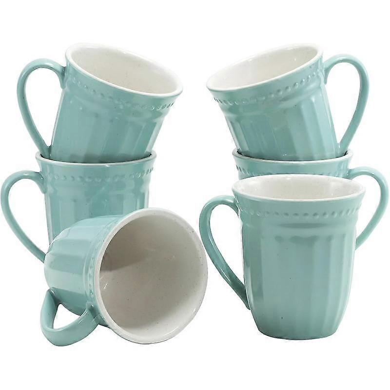 Melamine Coffee Cups of 6, 12oz Camping Mug with Handle, Lightweight and Unbreakable Cups kind to ,  Mugs Set for , Dishwasher Safe, Ideal f