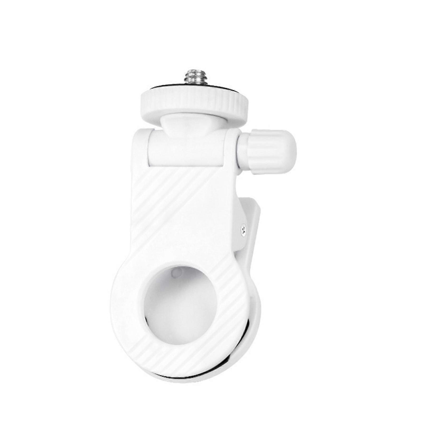 Flexible Camera Light Clip With 2.8cm Clamping Ranging Optimaled Illuminating For Streaming Recording  White