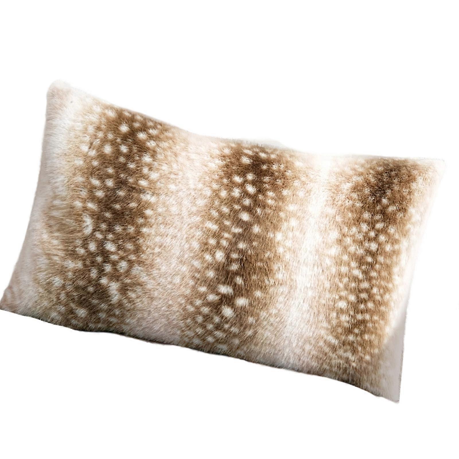 Soft Plush Pillow Cover Polyester Breathable Multiple Color Easy Caring Home Decoration  30x50cm