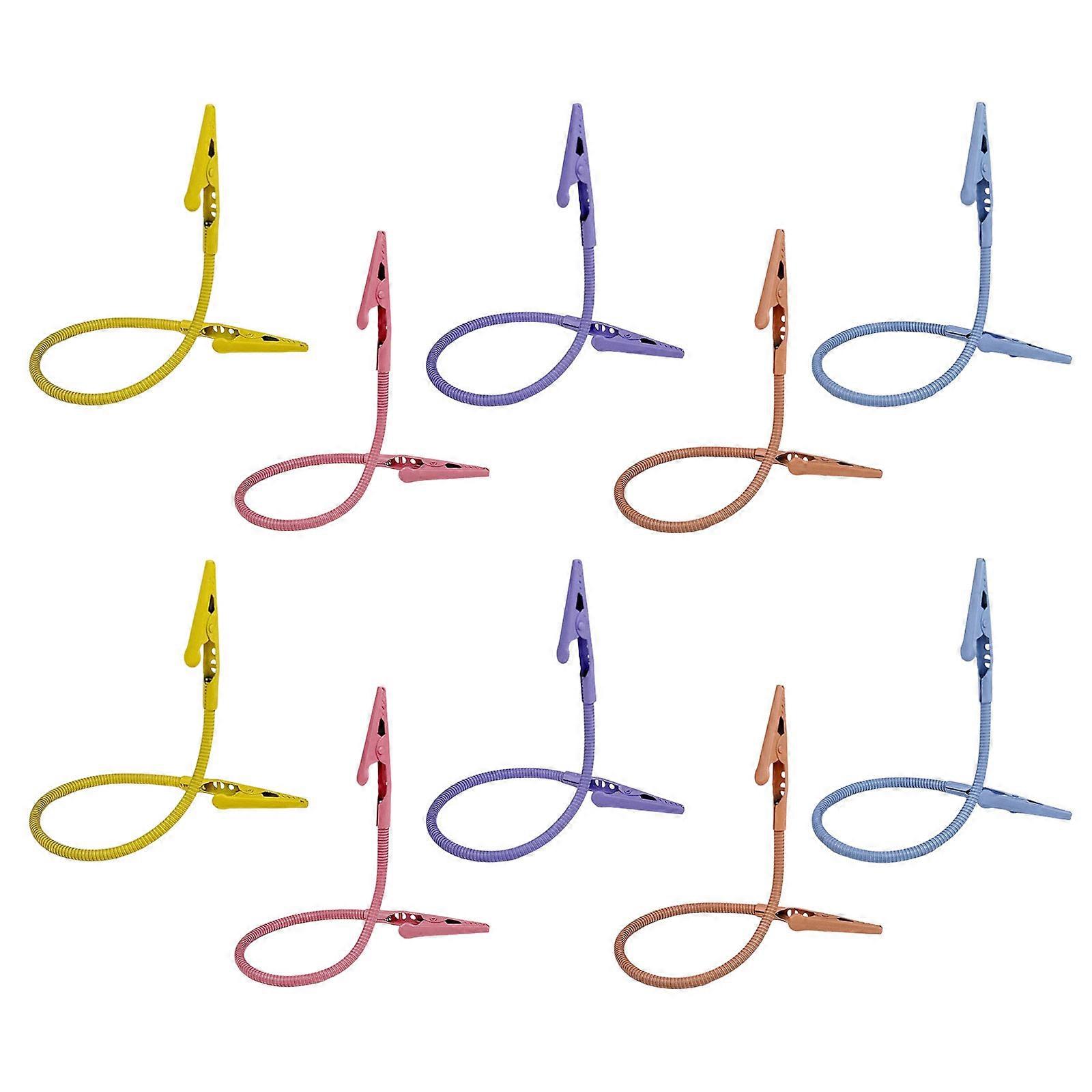 10Pcs Double Head Metal Jaw Clip 360 Degree Rotating  Note Holders Multipurpose Double Ended Photo Clips Multicolor