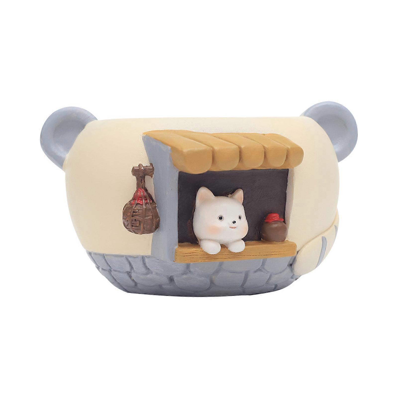 Artistic Mini Lightweight Textured Resin Planter Container For Small Plant Featuring Easy to Clean And Weather Resistance Multicolor