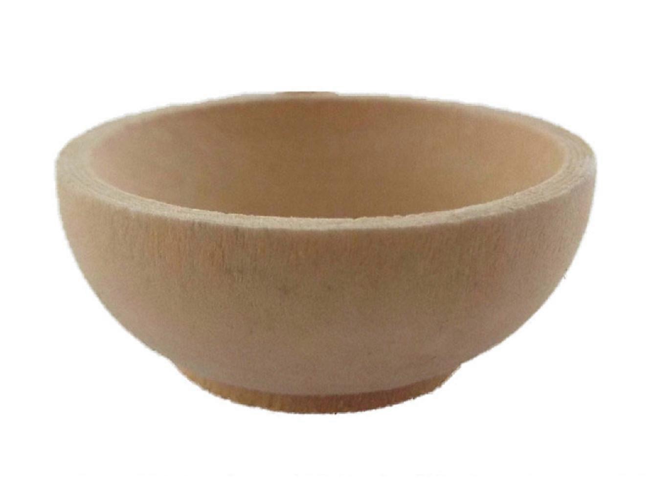 دمى البيت مصغرة 1:12 مقياس ملحق غير مكتملة وعاء خشبي طبيعي 