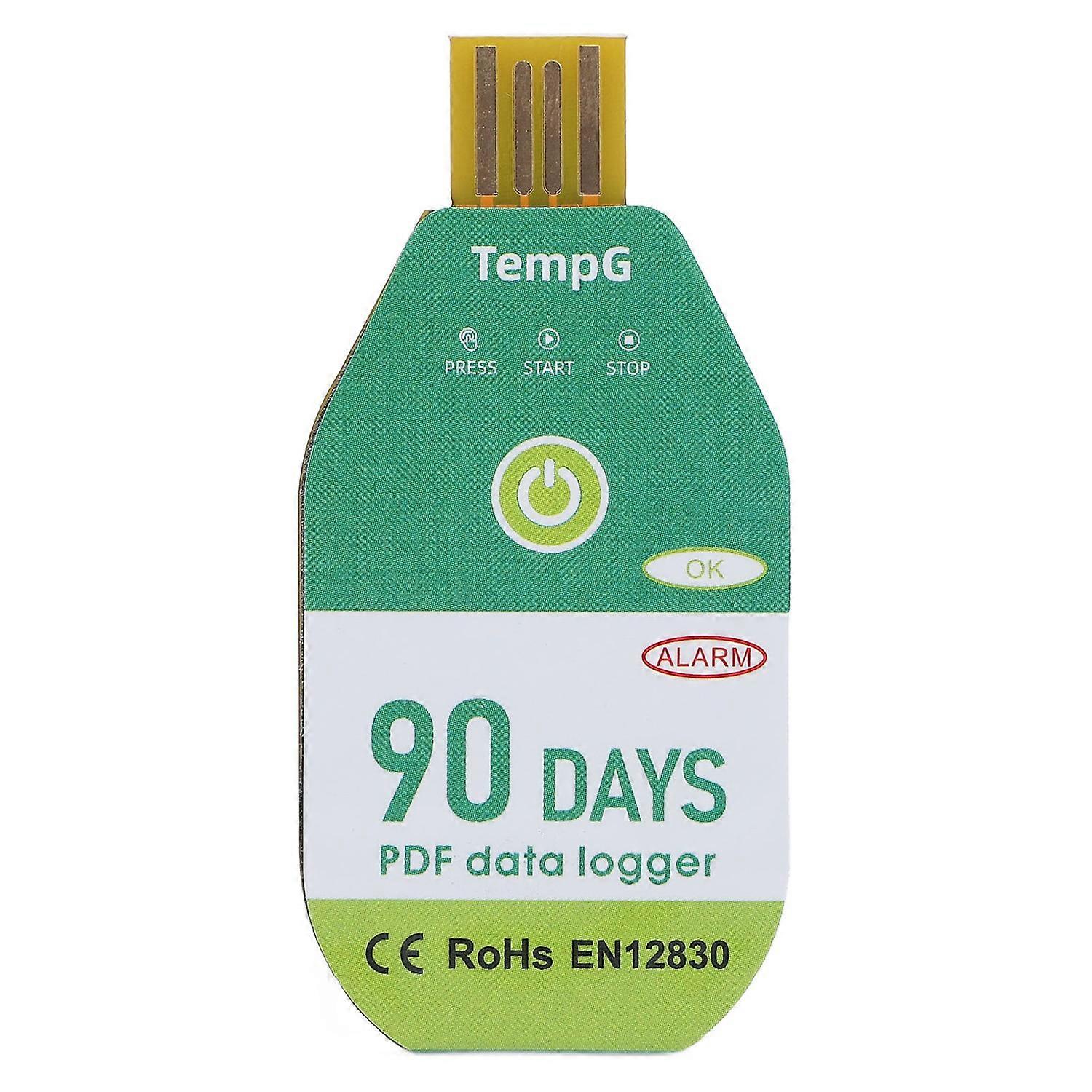 USB Temperature Data Logger Recorder IP67 Water Resistant Disposable PDF Temperature Data Logger for