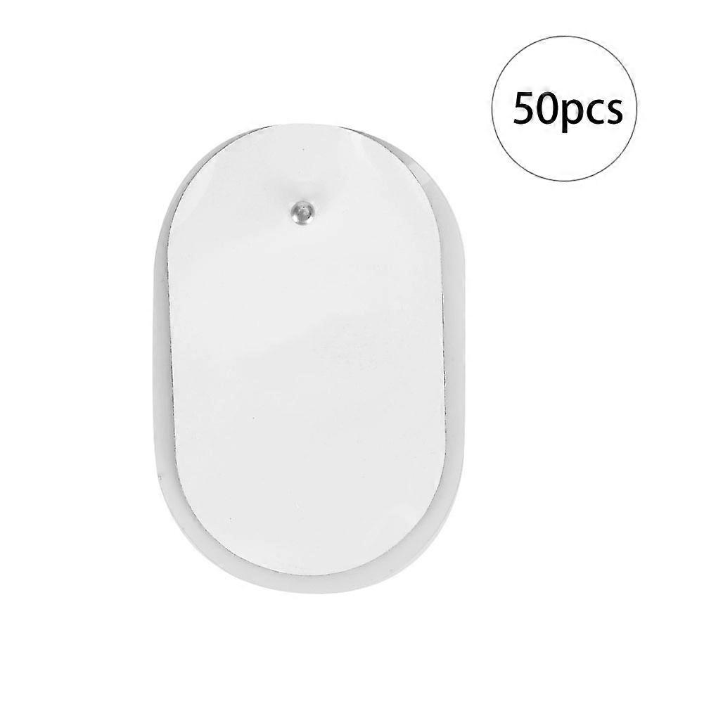 50pcs Silicone Electrode Patch Replacement Pad for Neck Shoulder Physiotherapy Instrument