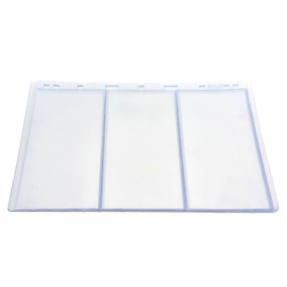 10Pcs Stamp Album Page Sheets Universal 9-Holes for Standard Stamp Collection BookTransparent 3-Lines
