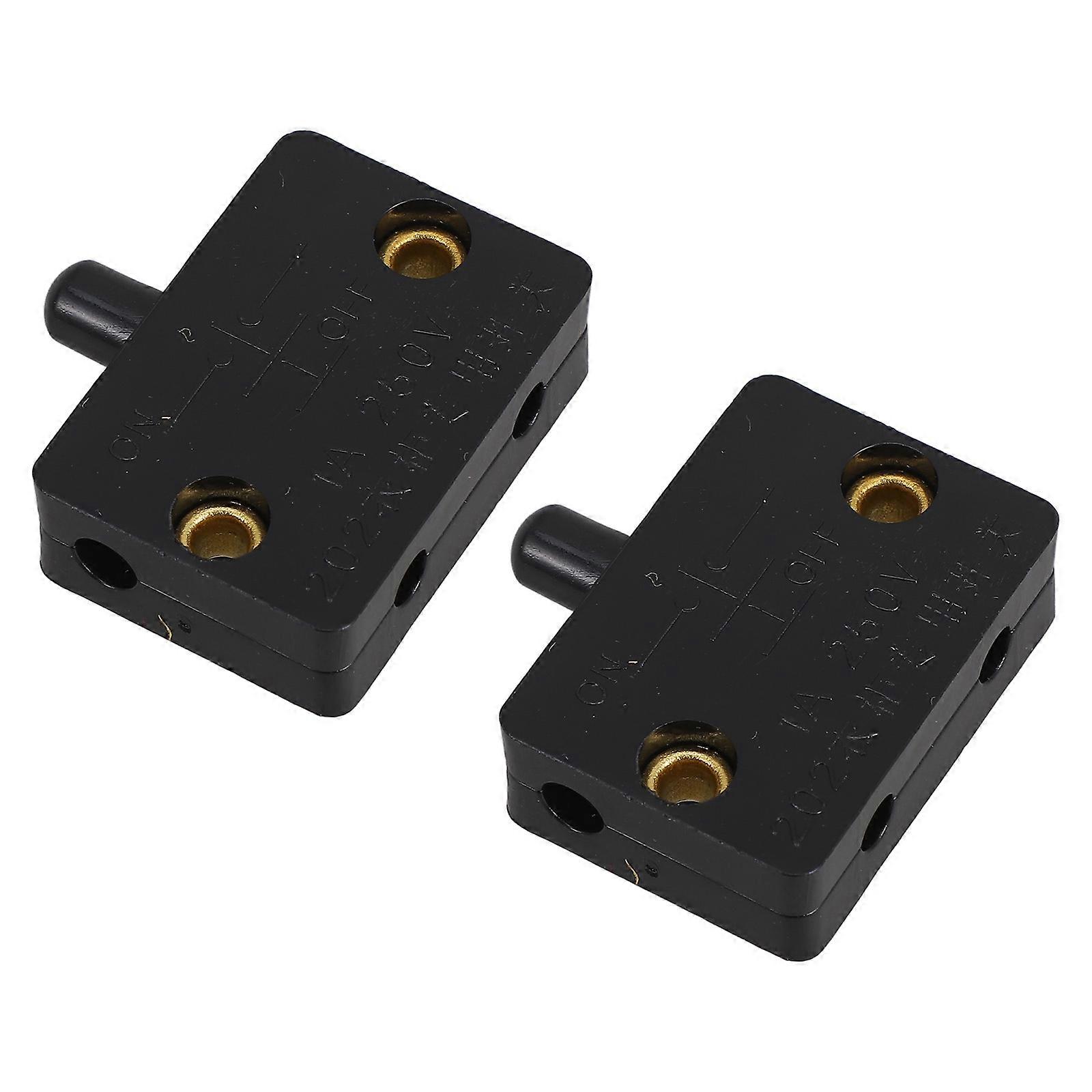 2pcs Wardrobe Light Switch Automatic Cabinet Door Lights Normally Closed Touch Switch with Auto Reset Function