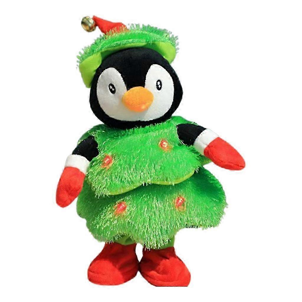 Flashing Christmas Plush Figure with Music for Tree Ornament Singing Doll Toy