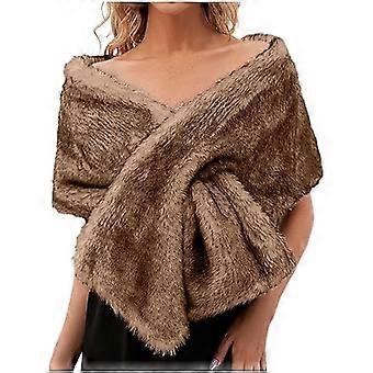 Damen-Schal aus Kunstpelz, Braut-Cape aus Pelz, Winter-Schulterumhang, weicher Plüsch-Schal für Hochzeiten, Brautjungfern, Kleider, Abschlussball, szrh1301