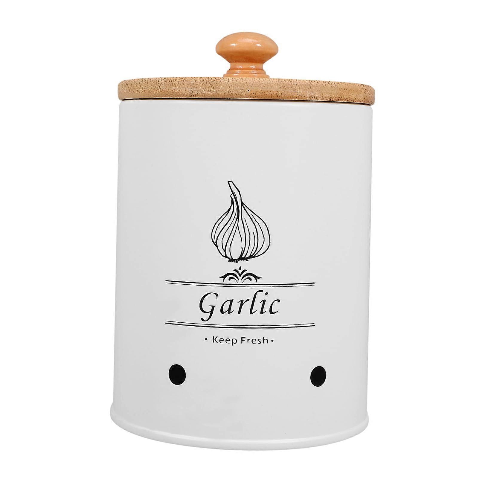 Kitchen Storage Container with Ventilated FreshKeeping Design, Metal Onion Garlic Storage Bin