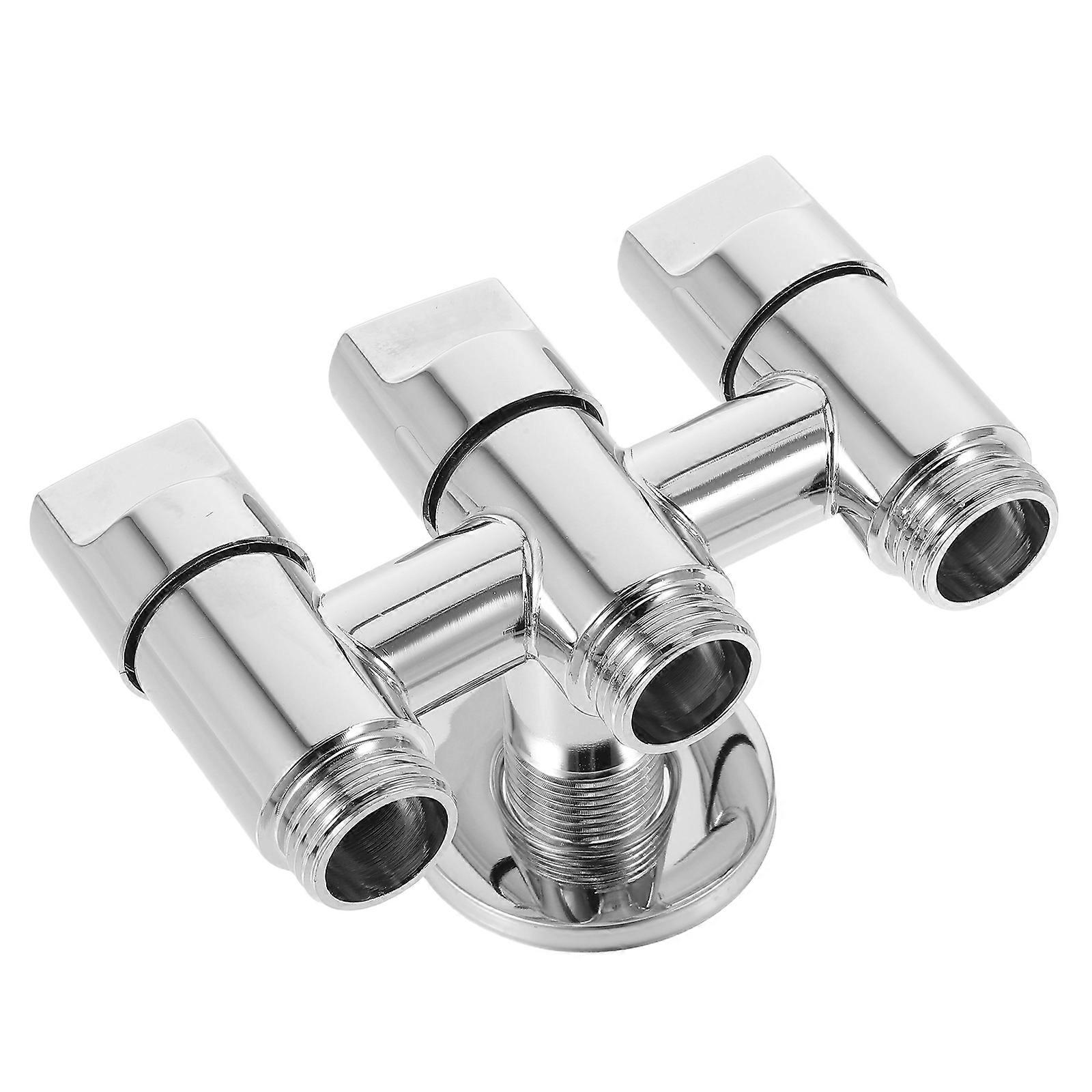 Stainless Steel 3-Way Angle Valve for Accurate Water Flow Control 1 Out