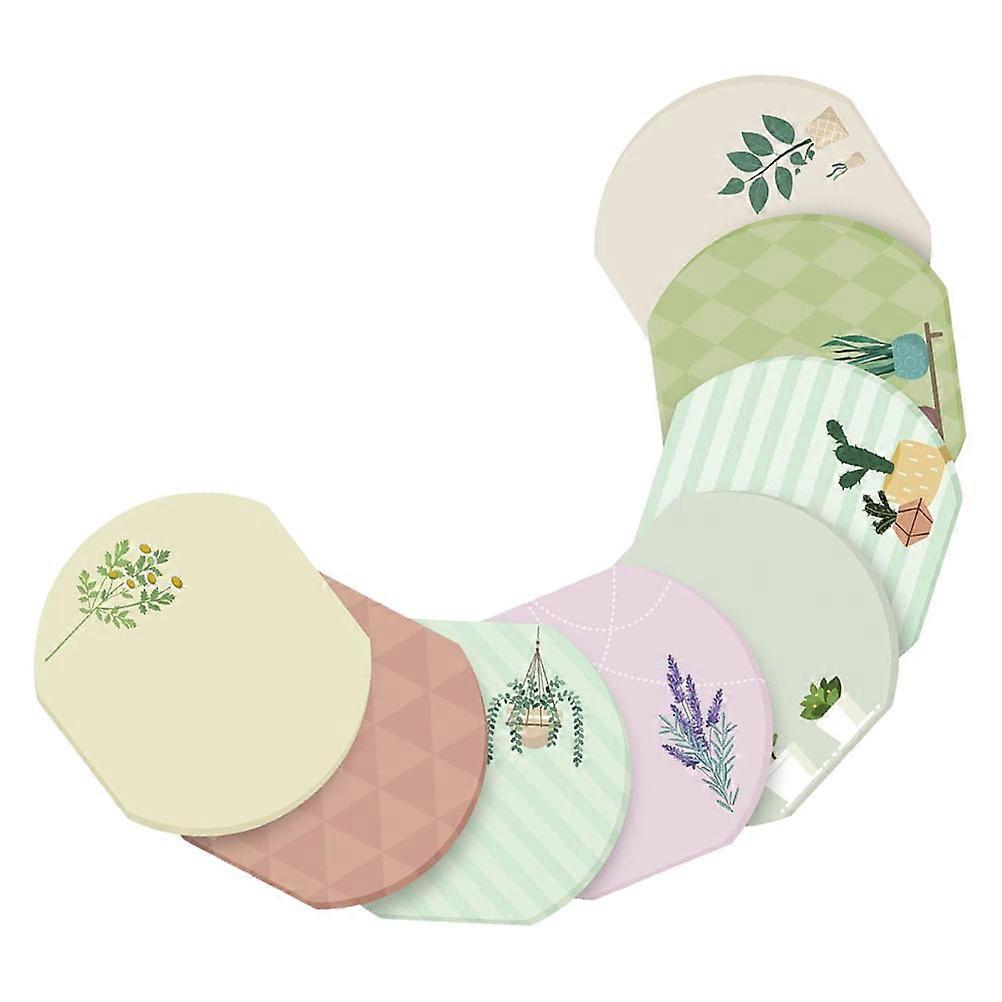 Plant Pattern Pads for Writing 8Pcs Assorted Color Notepads