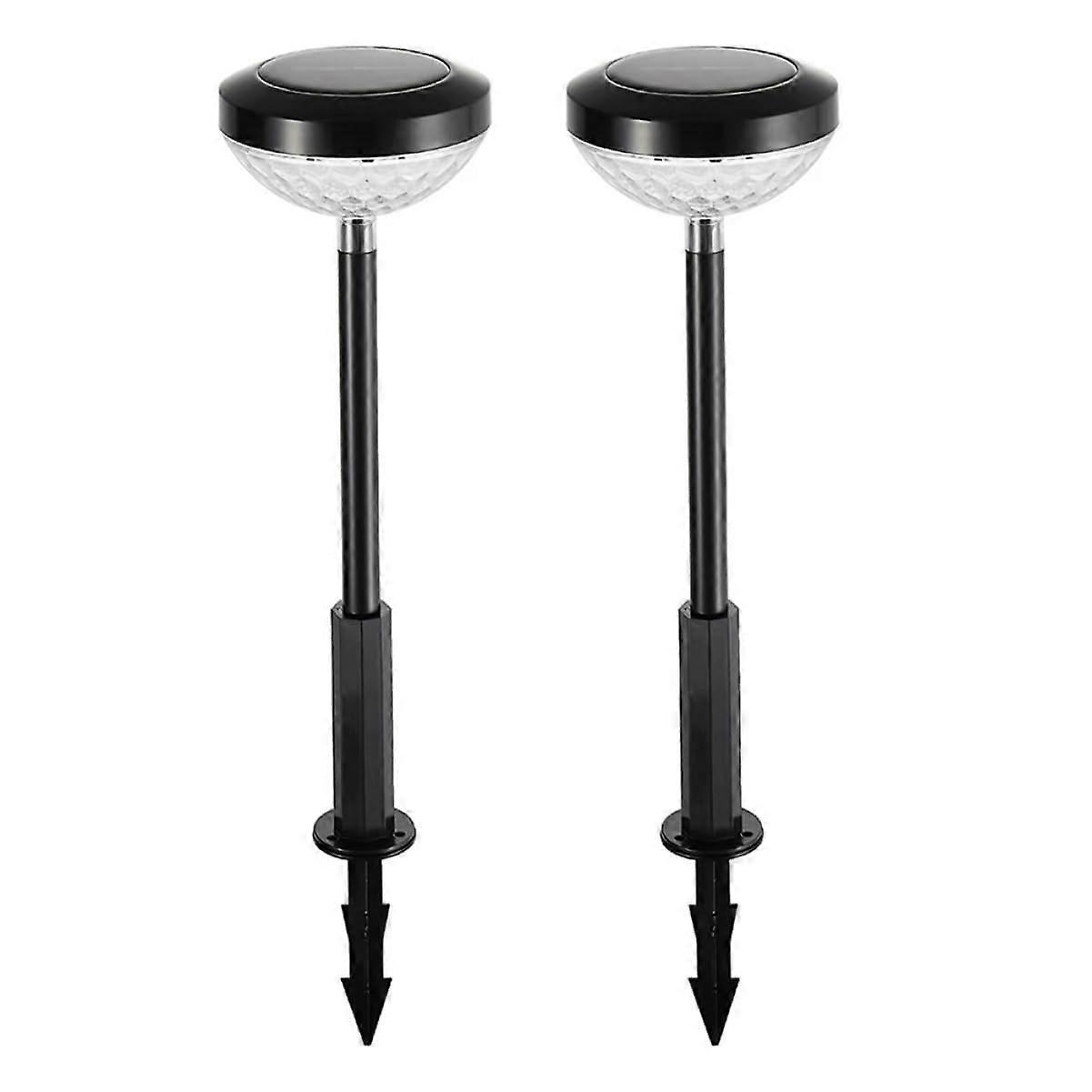 2pcs Solar Garden Lights Waterproof Solar Powered Pathway Lamps with Multiple Lighting Modes for Patio and Yard Decor