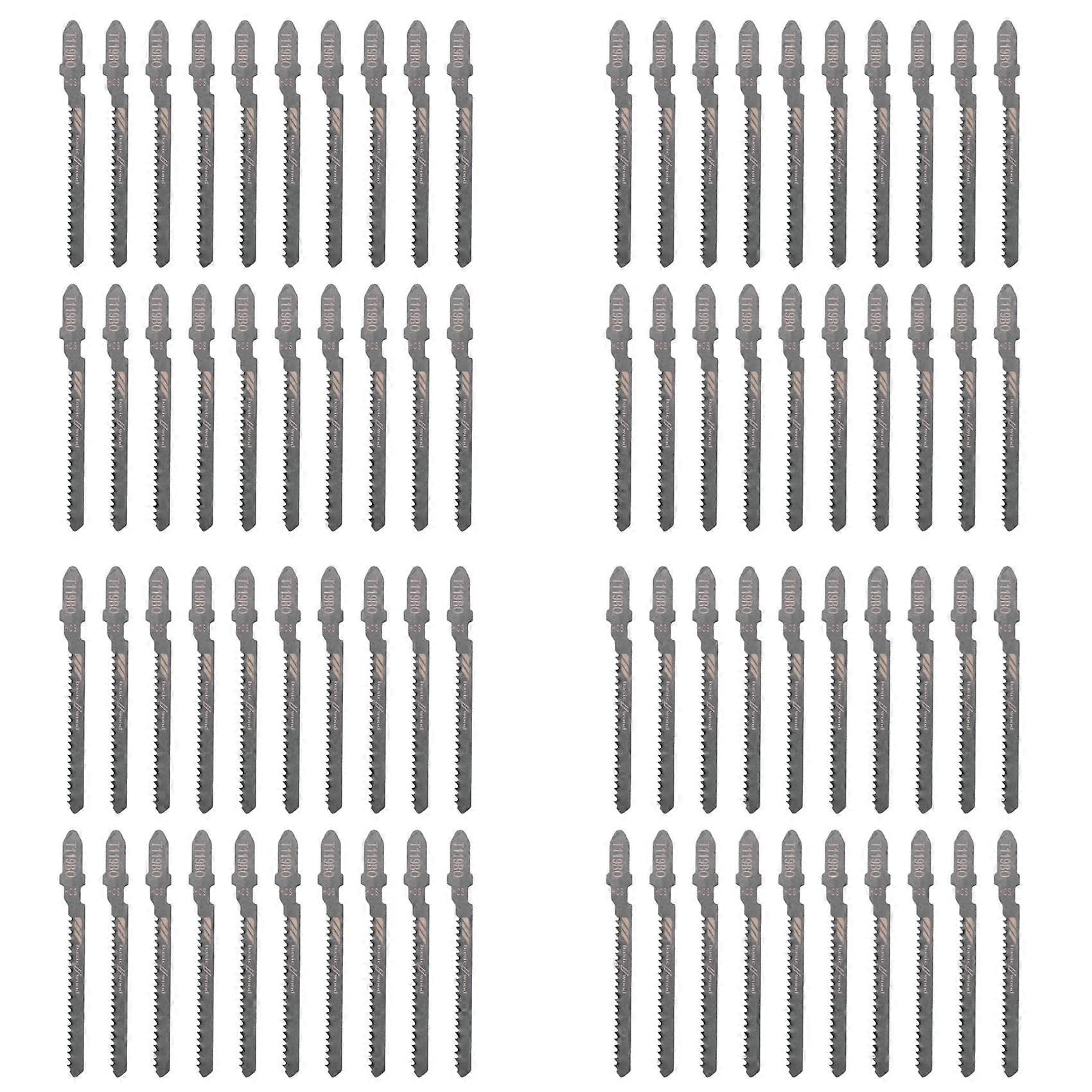 80-Piece T119BO 12 TPI Assorted T-Shank Scrolling Jig Saw Blades Set for Precision Cutting Wood