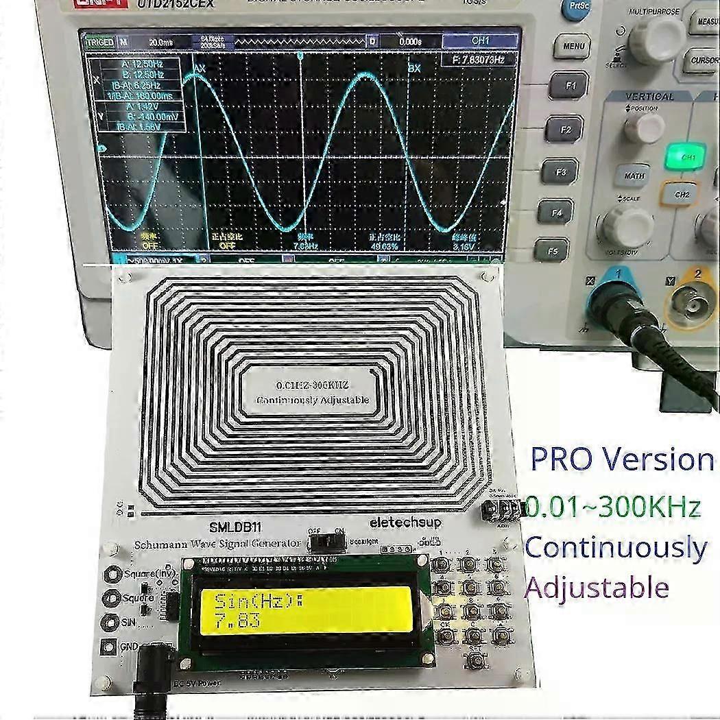 Continuously Adjustable 001Hz~300KHz 783Hz Schumann Resonance Ultra-low Pulse Square wave Solfeggio Frequency Generator