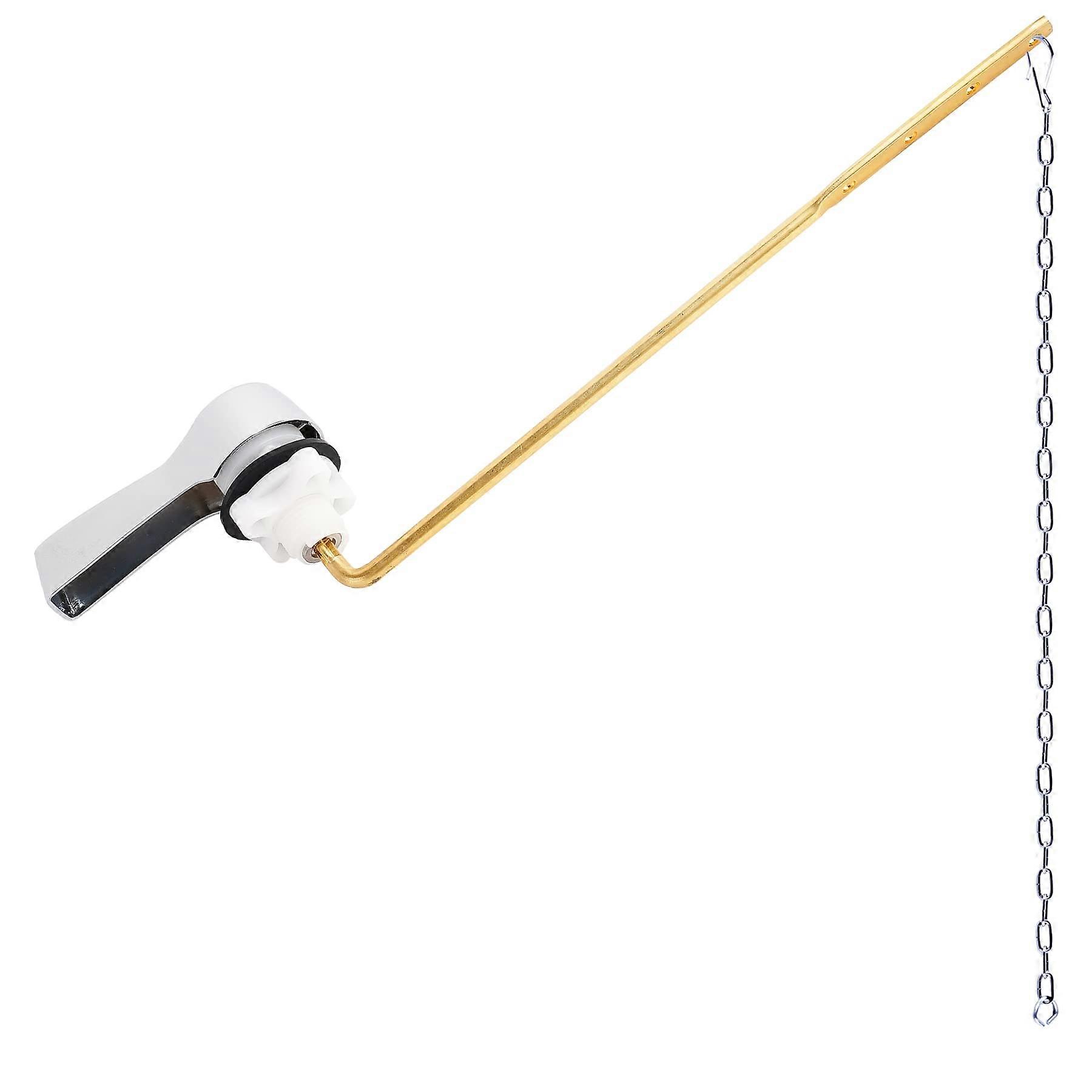 Universal Front Mount Toilet Flush Handle, Durable Brass Chrome Lever Replacement for Most Tanks