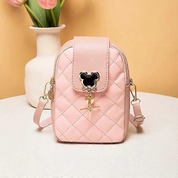 Disney Mickey Mouse Crossbody Bags for Women Fashion Diamond Embroidery Mobile Storage Bag Girls Casual Shoulder Bag Type 3