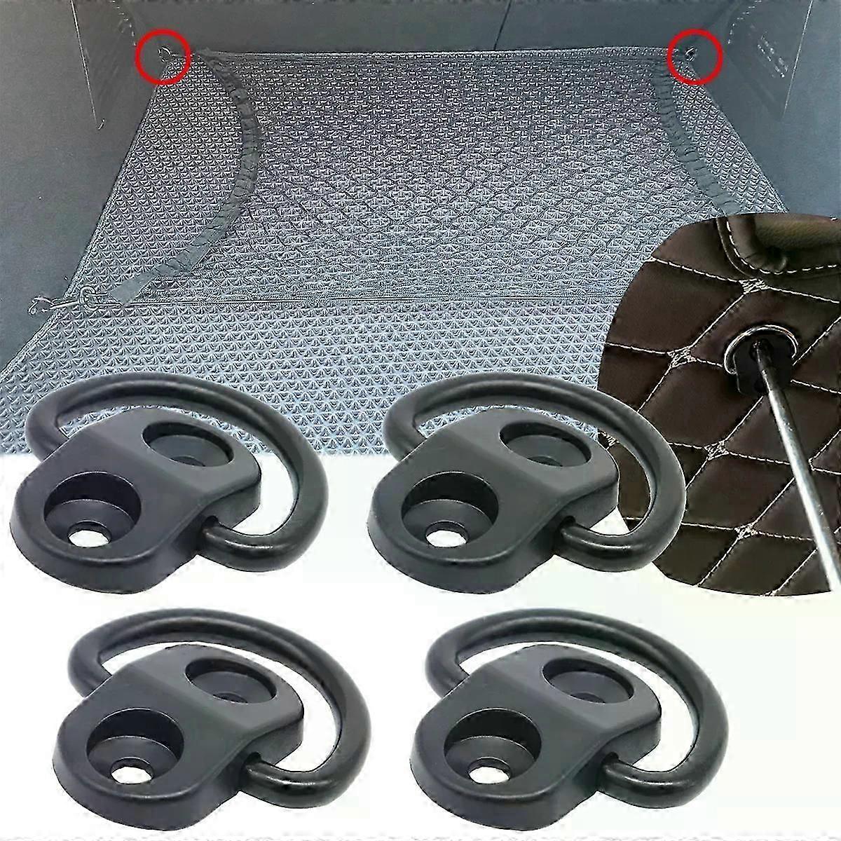 Car Rear Trunk Cargo Net Floor Hook Boot Cargo Floor Net Tie Down Hooks Ring Loop Hanging Flat Screen Net Fix For Universal