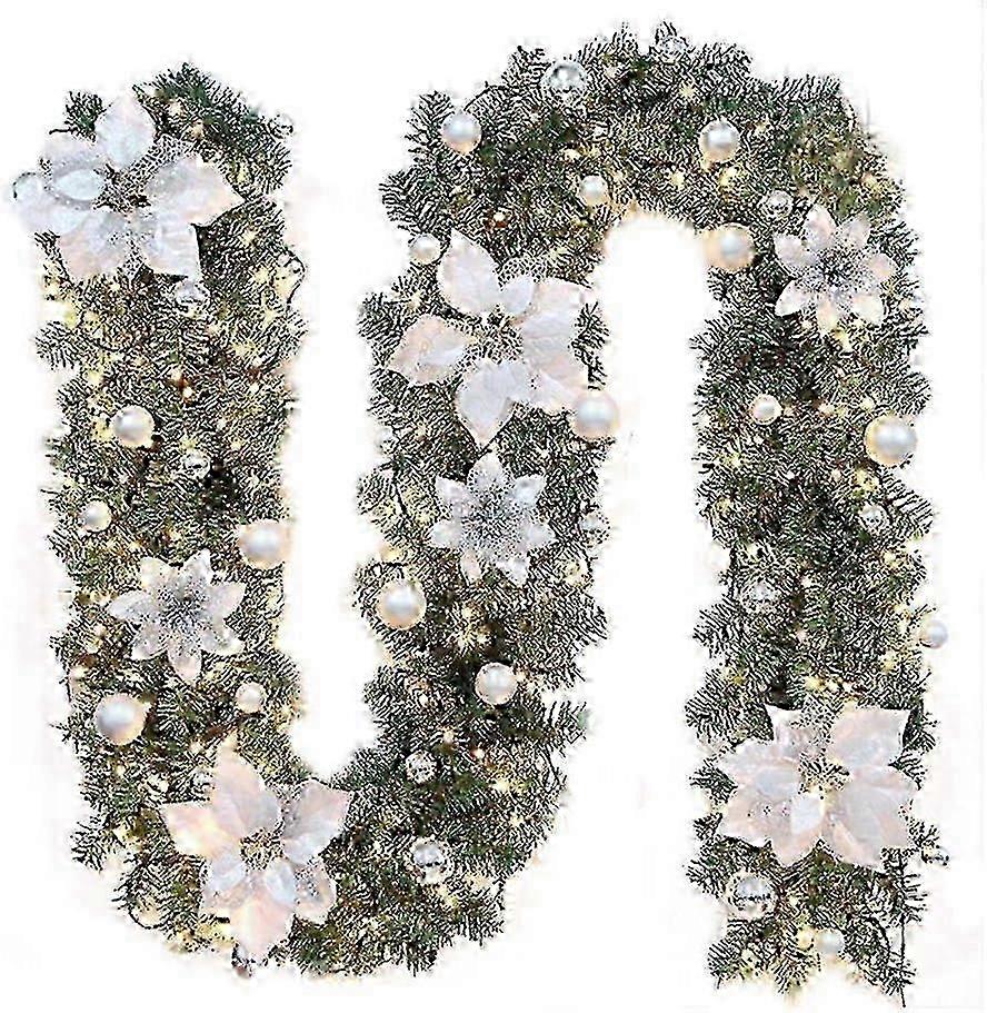 Weatherproof Christmas Wreath with LED for Outdoor Use 2.7M