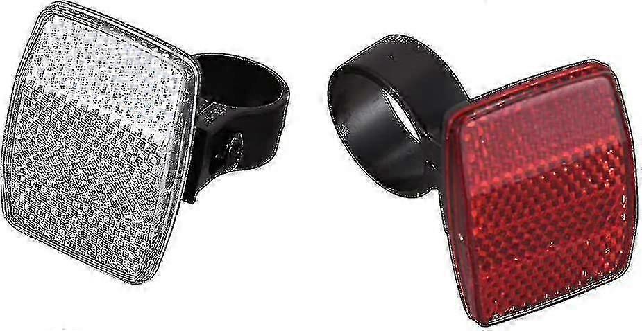 Bicycle Light Reflector (white And Red) 2pcs Bd hwyC