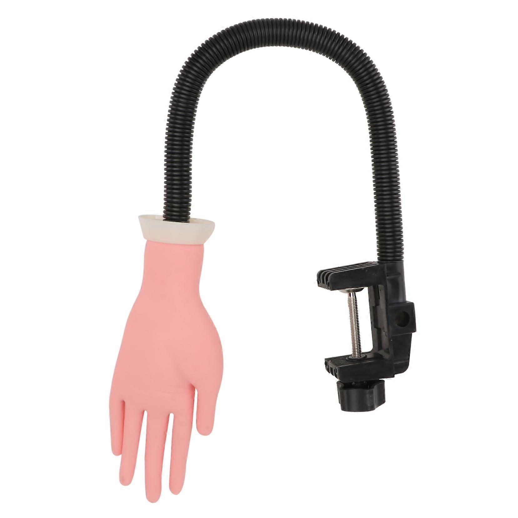 Manicure Training Hand with Realistic Texture, Adjustable Hinge and Secure Mount for Nail Art Practice